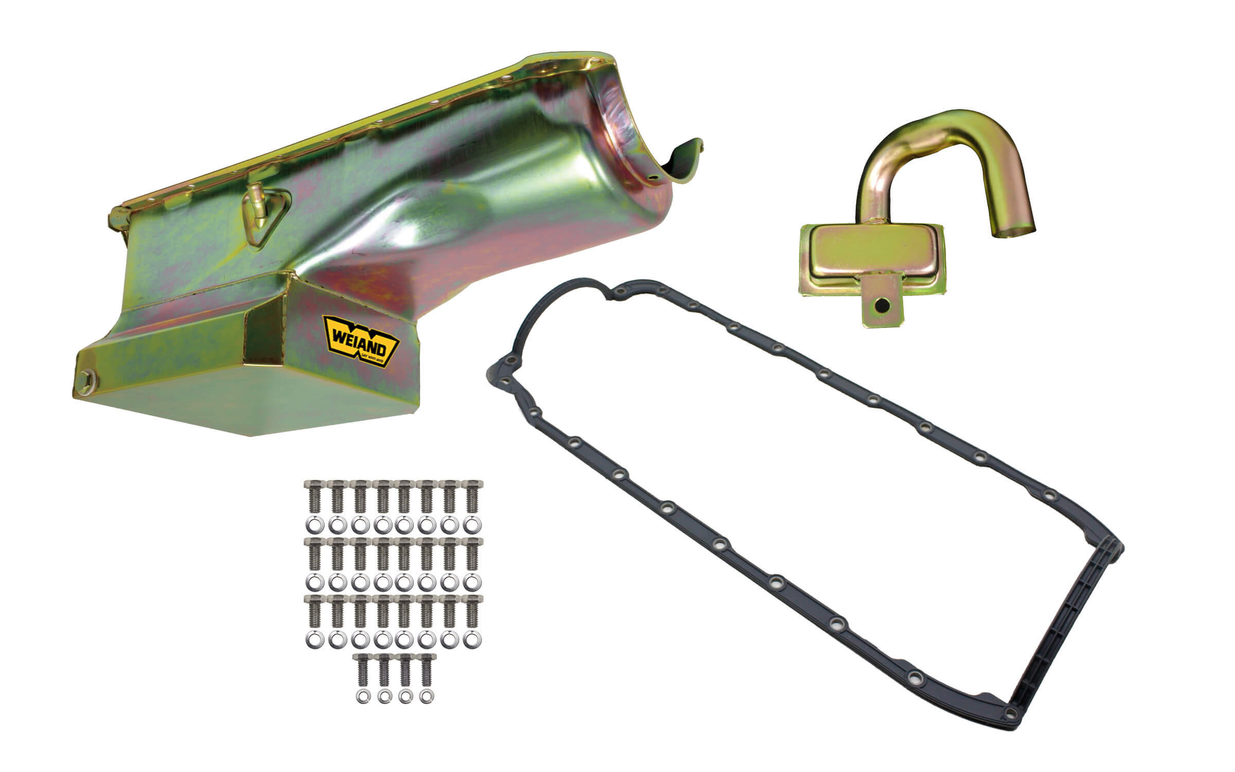 WEIAND 6qt Oil Pan Kit BBC Zinc Finish 5033WND