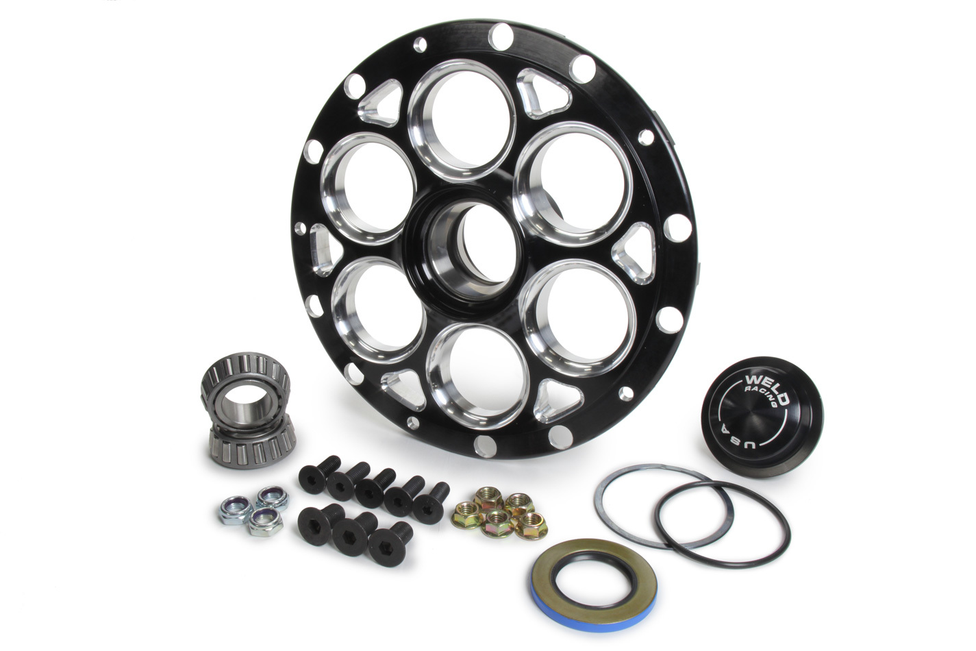 WELD RACING Hub L/W 13/15 Straight Shaft No Rotor Mount Blk C8088B-RT