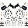 WILWOOD Front Disc Brake Kit Blk 65-68 Impala Drum 12.19 140-12022-D