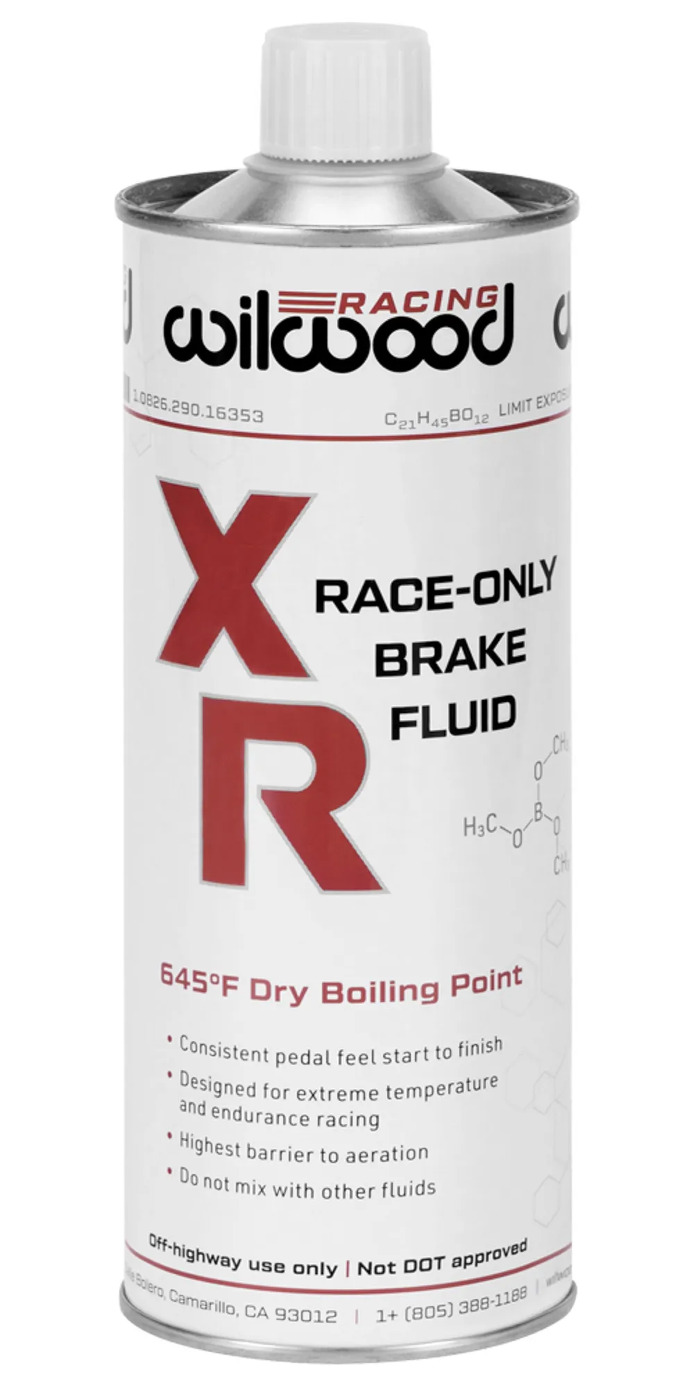WILWOOD Brake Fluid XR Racing 500ml Can NON-DOT 290-16353
