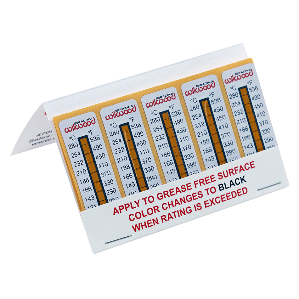 WILWOOD Temperature Measuring Indicator Strips 10pk 400-15671
