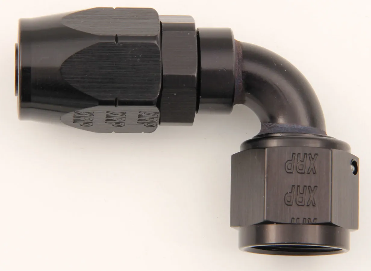 XRP-XTREME RACING PROD. #10 90 Deg Dbl Swivel Hose End Black 209010BB