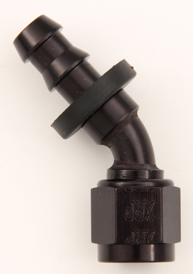 XRP-XTREME RACING PROD. #4 45 Deg Push-On Hose End Black 234504BB