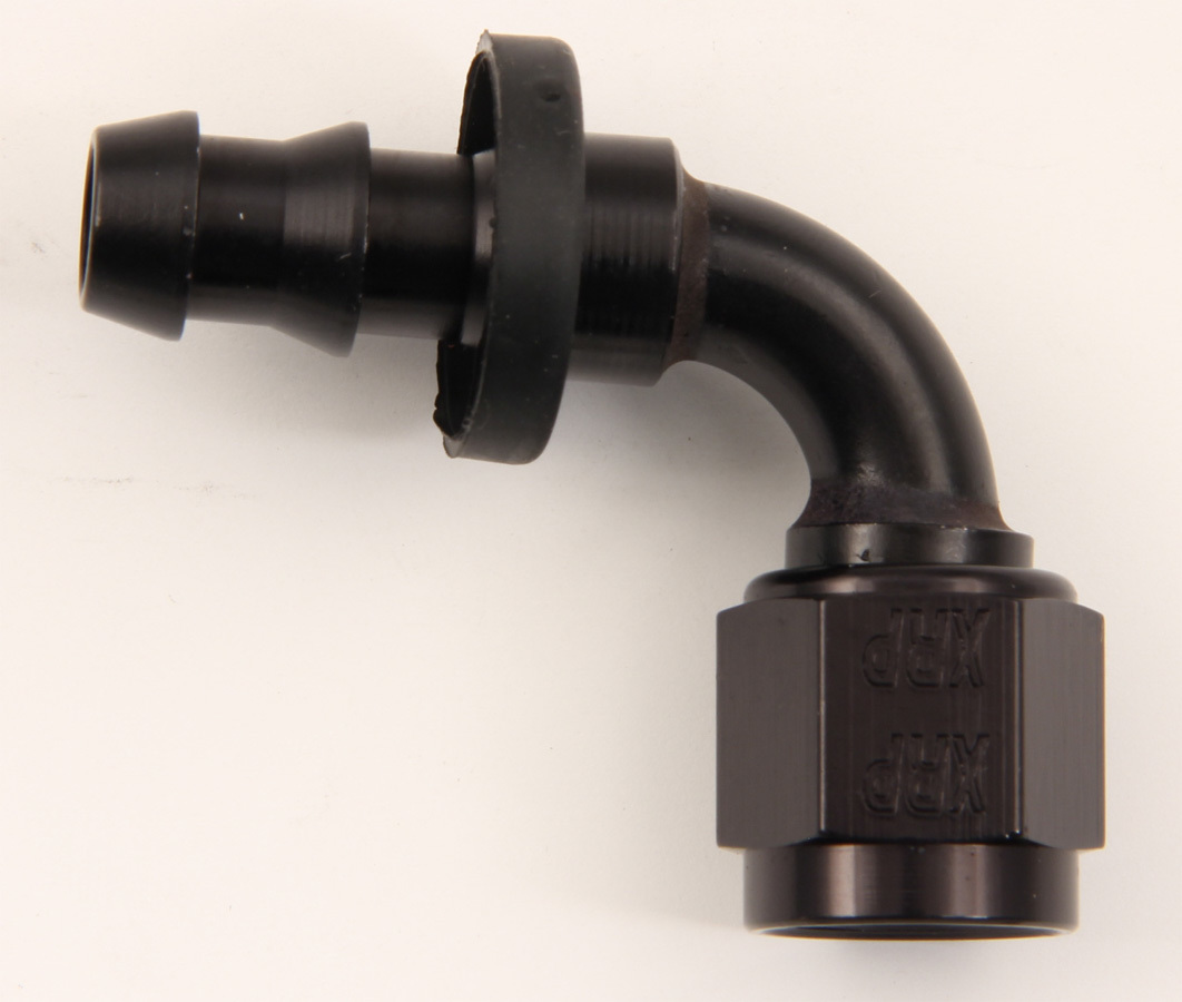 XRP-XTREME RACING PROD. #6 90 Deg Push-On Hose End Black 239006BB