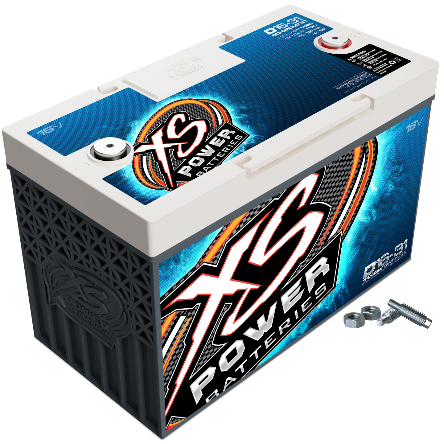 XS POWER BATTERY 16V AGM Battery Group 31 Max Amps 5000 D16-31