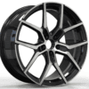 19X8.5 WF Aftermarket Wheel ML0462-1 Glossy Black ,  Polish 5X108/63.4, ET 38 mm