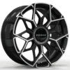 19X8.5 WF Aftermarket Wheel ML0481 Black Machine Face 5X108/63.4, ET 30 mm