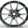 20X8.5 WF Aftermarket Wheel ML0141-2 Black Machine Face 5X108/63.4, ET 35 mm