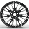 19X8.5 WF Aftermarket Wheel ML0093 Black Machine Face 5X114.3/60.1, ET 35 mm