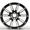 19X8.5 WF Aftermarket Wheel ML0216 Black Machine Face 5X114.3/60.1, ET 35 mm