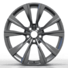18X8.0 WF Aftermarket Wheel ML0252 Hyper Black 5X114.3/60.1, ET 35 mm