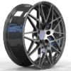 20X8.5 WF Aftermarket Wheel ML0019-6 Black Machine Face 5X120/72.56, ET 30 mm