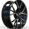 18X8.0 WF Aftermarket Wheel ML0039-2 Black Machine Face 5X120/72.56, ET 30 mm