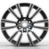 20X8.5 WF Aftermarket Wheel ML0245 Black Machine Face 6X139.7/95.1, ET 40 mm