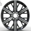 22X8.5 WF Aftermarket Wheel XK0310 Black Machine Face 6X139.7/95.1, ET 40 mm