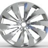 22X9.5 WF Aftermarket Wheel XK8062-6 Gunmetal Machine Face 5X130/71.5, ET 61 mm