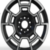 20X9.5 WF Aftermarket Wheel ML0082-4 Black Machine Face 5X120/72.56, ET 30 mm