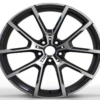 18X8.0 WF Aftermarket Wheel ML0097-4 Black Machine Face 5X120/72.56, ET 30 mm