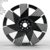 22X9.5 WF Aftermarket Wheel ML0500-5 Black Machine Face 5X112/66.5, ET 35 mm