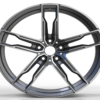 19X9.5 WF Aftermarket Wheel ML0118-1 Gunmetal Machine Face 5X120/72.56, ET 35 mm