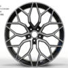 21X9.0 WF Aftermarket Wheel ML0398-2 Black Machine Face 5X120/72.56, ET 38 mm