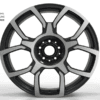 21X9.0 WF Aftermarket Wheel ML0313-2-1 Black Machine Face 5X120/66.1, ET 40 mm