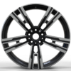 19X8.5 WF Aftermarket Wheel ML0203 Black Machine Face 5X112/66.5, ET 30 mm