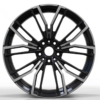 19X8.5 WF Aftermarket Wheel ML0204-1L Black Machine Face 5X112/66.5, ET 30 mm
