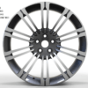 21X9.0 WF Aftermarket Wheel ML0344-2 Gunmetal Machine Face 5X108/63.4, ET 40 mm