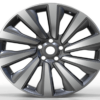 22X9.5 WF Aftermarket Wheel ML0279-2 Gunmetal Machine Face 5X120/72.56, ET 42.5 mm