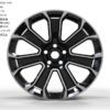 20X9.0 WF Aftermarket Wheel ML0503-1 Black Machine Face 5X120/72.56, ET 40 mm