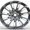 22X9.5 WF Aftermarket Wheel ML0109-6 Glossy Black 5X120/72.56, ET 45 mm