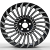 21X9.5 WF Aftermarket Wheel ML0189 Black Machine Face 5X120/72.56, ET 45 mm