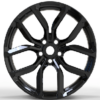 22X9.5 WF Aftermarket Wheel ML8041-4 Glossy Black 5X120/72.56, ET 45 mm