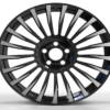 22X9.5 WF Aftermarket Wheel ML0047-1 Black Machine Face 5X120/72.56, ET 45 mm