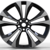 22X9.5 WF Aftermarket Wheel ML0212 Black Machine Face 5X120/72.56, ET 45 mm