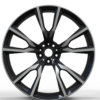 22X10.5 WF Aftermarket Wheel ML0241-1 Black Machine Face 5X112/66.5, ET 40 mm