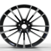 20X9.0 WF Aftermarket Wheel ML0235 Black Machine Face 5X114.3/67.1, ET 38 mm