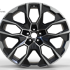22X9.5 WF Aftermarket Wheel ML0319 Black Machine Face 5X112/66.5, ET 30 mm