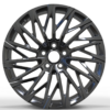 19X8.0 WF Aftermarket Wheel 228-2 PVD ( Black) 5X120/64.1, ET 38 mm