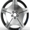 18X8.0 WF Aftermarket Wheel ML0072-1 Black Machine Face 5X112/66.45, ET 40 mm