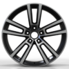 22X11.0 WF Aftermarket Wheel ML0350-3 Black Machine Face 5X130/71.56, ET 58 mm