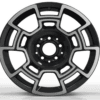 21X9.0 WF Aftermarket Wheel ML0082 Black Machine Face 5X120/62.5, ET 38 mm