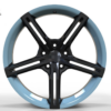 21X9.5 WF Aftermarket Wheel ML0073-15 Black , Light Blue 5X130/71.56, ET 61 mm