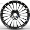 18X8.0 WF Aftermarket Wheel ML0408 Black Machine Face 5X112/66.45, ET 38 mm
