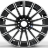 19X9.5 WF Aftermarket Wheel ML0426-2 Black Machine Face 5X112/66.45, ET 43.5 mm