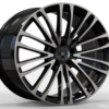 19X8.5 WF Aftermarket Wheel ML0474 Black Machine Face 5X112/66.45, ET 31.5 mm