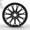 18X7.5 WF Aftermarket Wheel ML0490 Matt Black Machine Lip 5X112/66.45, ET 35 mm