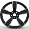 21X11.0 WF Aftermarket Wheel ML0184-7 Black Machine Face 5X130/71.56, ET 58 mm