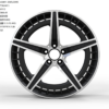 20X8.5 WF Aftermarket Wheel ML0491-2 Matt Black Machine Face 5X112/66.45, ET 36 mm